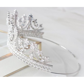 ASNORA Fashionable Tiaras for Brides Bridal Crowns Wedding Tiaras Rose Gold Wedding Hair Jewelry Zircon Crystals Tiara 2019