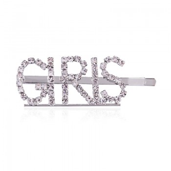 Shiny Rhinestone Letters Girls Sex Hairpins Fringe Pin Romantic Personalized Bang Elegant Hair Jewelry Wedding Jewelry FJ037