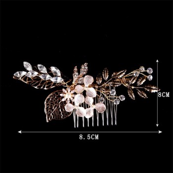 Many Style Gold Color Crystal Simulated Pearl Hair Comb For Wedding Hair Accessories Handmade Bride Hair Jewelry Headpiece Tiara