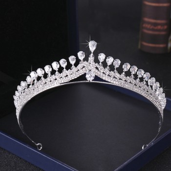 Crystal Rhinestone Wedding Crown Silver Bride Tiaras and Crown Headdress Hair Accessories For Women Wedding Bridal Headpiece