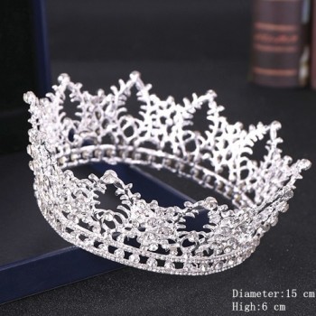 Crystal Rhinestone Wedding Crown Silver Bride Tiaras and Crown Headdress Hair Accessories For Women Wedding Bridal Headpiece
