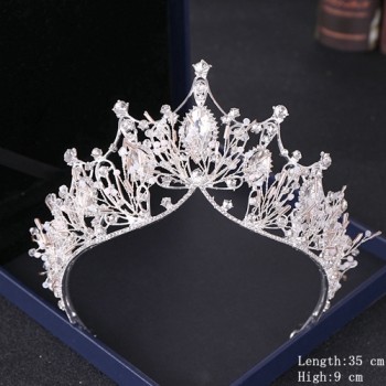 Crystal Rhinestone Wedding Crown Silver Bride Tiaras and Crown Headdress Hair Accessories For Women Wedding Bridal Headpiece