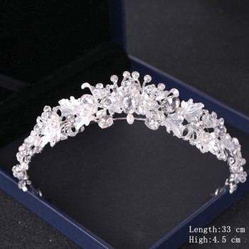 Crystal Rhinestone Wedding Crown Silver Bride Tiaras and Crown Headdress Hair Accessories For Women Wedding Bridal Headpiece