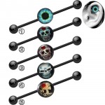 ZIIME 1 Pair Surgical Steel Industrial Barbell Piercing Tragus Piercing Cartilage Earrings Ear Stud Bar Orelha Body Jewelry 2019