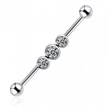 ZIIME 1 Pair Surgical Steel Industrial Barbell Piercing Tragus Piercing Cartilage Earrings Ear Stud Bar Orelha Body Jewelry 2019