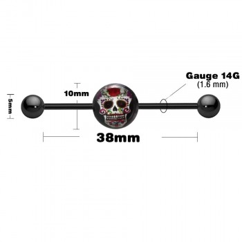 ZIIME 1 Pair Surgical Steel Industrial Barbell Piercing Tragus Piercing Cartilage Earrings Ear Stud Bar Orelha Body Jewelry 2019