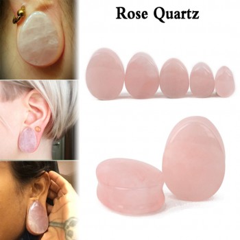 1 Pair Natural Stone Teardrop Ear Plugs Tunnel Shellhard Gauges Ear Expander Stretcher Fashion Body Pircings Jewelry