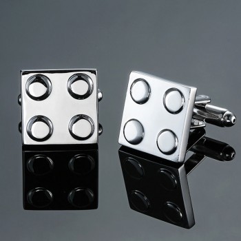 DY Brand new high-end brand, laser engraving, pattern, square block Cufflinks fashion mens shirts Cufflinks free shipping