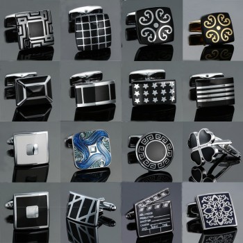 Fashion Mens Cufflinks Stainless Steel Business Cufflinks For Gentlemen Copper Stamping Cuff Links Hand engraving Men Jewelry