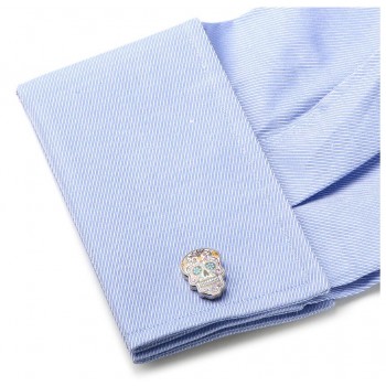 Free Shipping Skull Cufflinks Wholesale Sugar Dead Skeleton Design Hyperbole Style Cuff Links