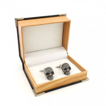 Free Shipping Skull Cufflinks Wholesale Sugar Dead Skeleton Design Hyperbole Style Cuff Links