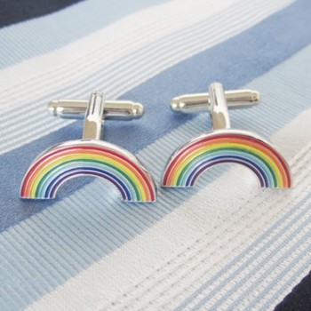 Fashion Black Enamel Cufflink Cuff Link 1 Pair Free Shipping Big Promotion Cylinder Fish Pain Gain Crown Bow Rainbow