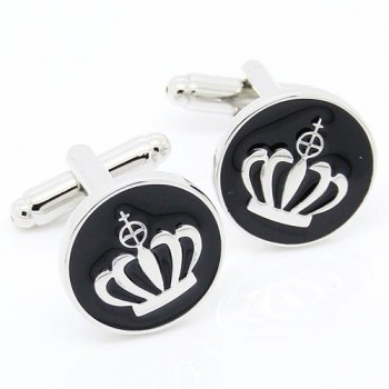 Fashion Black Enamel Cufflink Cuff Link 1 Pair Free Shipping Big Promotion Cylinder Fish Pain Gain Crown Bow Rainbow