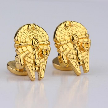 Women Fashion Jewelry Star Wars Millennium Falcon Metal Cufflinks Generous Men Cuff Bottons Tie Clip Accessories Gift