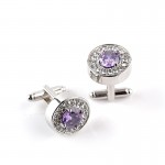Cufflinks arm buttons for mens business lawyer shirts Mens luxury round crystal rhinestone cuff links gemelos for sale jewelry