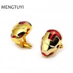 J store New arrival Superman Iron Man cufflinks for mens Business Alloy Cuff Link movie souvenir Jewelry