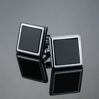 Classic mens new black box Cufflinks Cufflinks French wedding dress shirt accessories 1 double free shipping