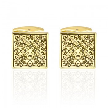 Free shipping Fashion Gold Laser Cufflink Cuff Link 1 Pair suona / lette / knot Luxury High-grade jewelry Mens Bouton De Manche