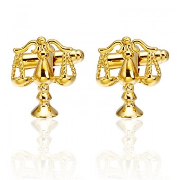 Free shipping Fashion Gold Laser Cufflink Cuff Link 1 Pair suona / lette / knot Luxury High-grade jewelry Mens Bouton De Manche