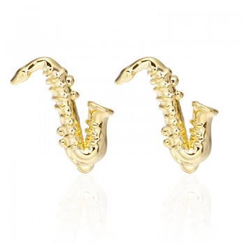 Free shipping Fashion Gold Laser Cufflink Cuff Link 1 Pair suona / lette / knot Luxury High-grade jewelry Mens Bouton De Manche