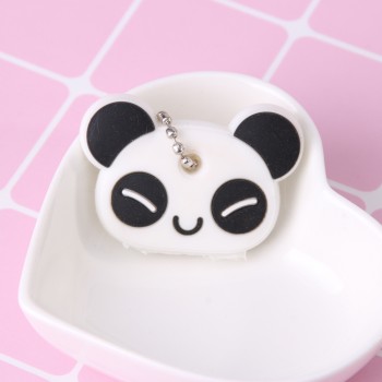 Emoticons Smile Key Cover Cap Silicone Cute Cartoon Head Amusing Yellow Face Stool Keychain Women Porte Clef