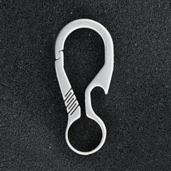 Real Titanium Alloy Key Chain Men EDC Lightweight Titanium Keychain Hanging Buckle Key Rings Quickdraw Tool Creative KeyRing