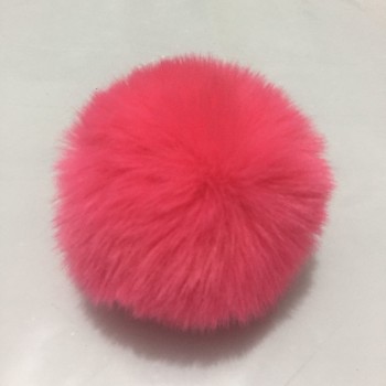 Women Bag Charm 8cm Fur Pom Pom Ball with Elastic Imitation Fur Pompom Double Colors Gradient Keychain Accessories Llaveros