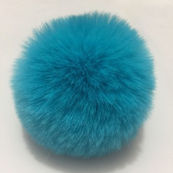 Women Bag Charm 8cm Fur Pom Pom Ball with Elastic Imitation Fur Pompom Double Colors Gradient Keychain Accessories Llaveros