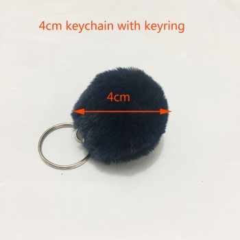 Women Bag Charm 8cm Fur Pom Pom Ball with Elastic Imitation Fur Pompom Double Colors Gradient Keychain Accessories Llaveros