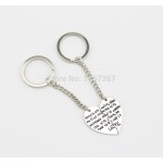 2014New style broken heart 2 parts pendant Key chain silver Letter heart key chain best friend gold amp;silver holesale Jewelry!