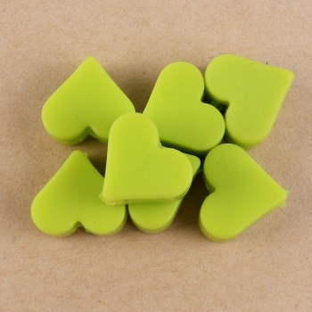 TYRY.HU 10pc Silicone Heart Beads Food Grade Baby Chewable Teething Beads For Nursing Necklace DIY Jewelry Making Accessories