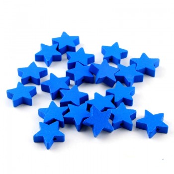Fashion 40PCS Can Choose Color Star Shape Wooden Beads Spacer Wood Beads For Making Pacifier Clip 20MM DIY Pendant Bead