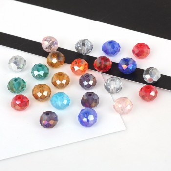 Pick Size 2 3 4 6 8mm Czech Loose Rondelle Crystal Beads For Jewelry Making Diy Needlework AB Color Spacer Faceted Glass Beads