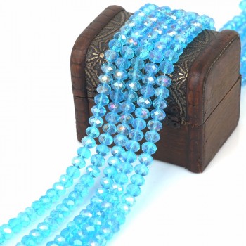 Pick Size 2 3 4 6 8mm Czech Loose Rondelle Crystal Beads For Jewelry Making Diy Needlework AB Color Spacer Faceted Glass Beads