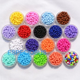 200pcs DIY Fashion Jewelry Accessory 6MM Candy Acrylic Beads Round Shape 18 Colors Bracelet Department  Spacer Necklace Making
