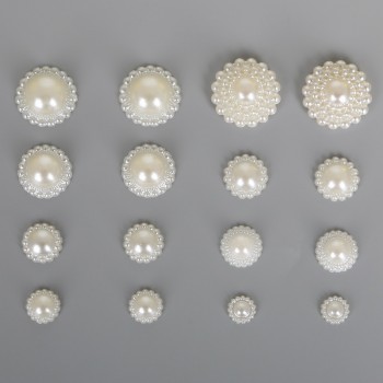 New Fashion 20-200pcs Sun Flower Flat Back Cabochon Imitation Plastic ABS Pearl  Beads For DIY Jewelry Handmade Craft Making