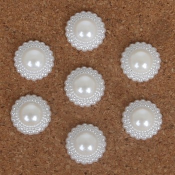 New Fashion 20-200pcs Sun Flower Flat Back Cabochon Imitation Plastic ABS Pearl  Beads For DIY Jewelry Handmade Craft Making