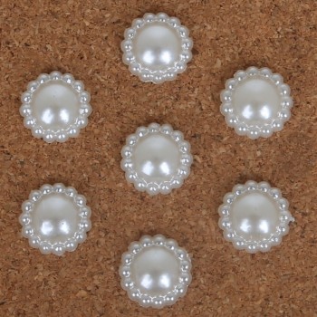 New Fashion 20-200pcs Sun Flower Flat Back Cabochon Imitation Plastic ABS Pearl  Beads For DIY Jewelry Handmade Craft Making