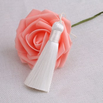 2pcs/lot 26 Colors 8cm Mixed Cotton Silk Tassels Earrings Charm Pendants Satin Tassels for DIY Jewelry Making Findings kwastjes