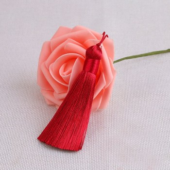 2pcs/lot 26 Colors 8cm Mixed Cotton Silk Tassels Earrings Charm Pendants Satin Tassels for DIY Jewelry Making Findings kwastjes