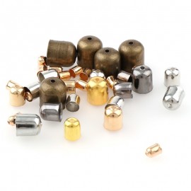 100pcs/lot Iron Gold Sliver   End Tip Tassel Caps Beads Cap End Cap For Fashion Jewelry Making DIY Handmade Jewelry Finding