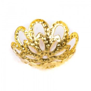 100pcs/200pcs/lot Flower Bead Caps Jewelry DIY Golden Silvery Hollow Flower Metal Charms Bead Caps For Jewelry Making 10m 12m