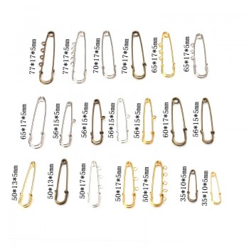 5pcs/lot 20 style fashion Iron Big Brooch Pins Fitting Women Diy Brooch Base Jewelry Accessories Findings