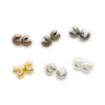 100 Piece 6 Colors Crimp Bead Covers Findings Jewelry Making DIY Accessories 3-5mm