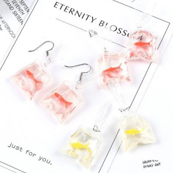5pcs Cute 25mm Small Fish Candy Resin Stone Child Earring Drop Necklace Pendant Diy Making Handmade Jewelry Finding C27