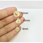 Eruifa 20pcs Popular 10mm Dangling Coin Wholesell necklace,earring bracelet jewelry DIY handmade 2 colors
