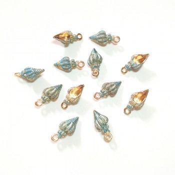 New 10 Pieces Cute Lovely Nautical Starfish Scallop Conch Drop Oil Zinc Alloy Charms Pendants Diy Jewelry Accessories PJ287