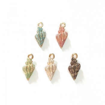 New 10 Pieces Cute Lovely Nautical Starfish Scallop Conch Drop Oil Zinc Alloy Charms Pendants Diy Jewelry Accessories PJ287