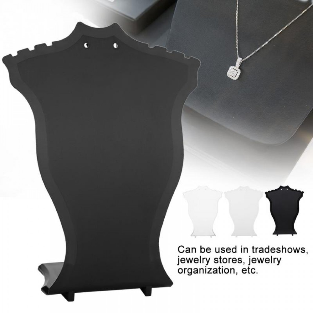 Jewelry Display Stand Pendant Necklace Chain Holder Earring Bust Display Stand Showcase Rack Black White Transparent