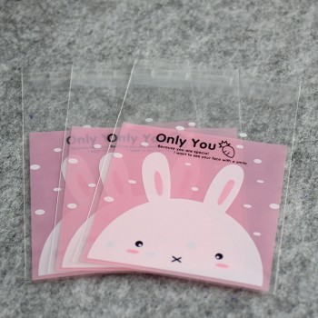 7*7cm 100ps/set Multicolor Self-adhesive Plastic Gift Food Packing bag Cute Small Biscuit bag for candy Packing,cookie packing